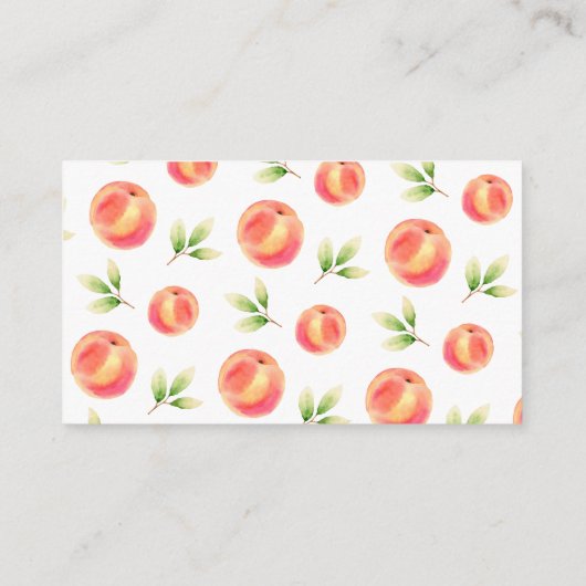 スイートピーチベビーシャワーおむつラッフルチケット エンクロージャーカード (裏面)