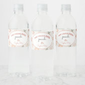 スイートピーチベビーシャワーまたは誕生日ボトルラップ ペットボトルラベル (ボトル)