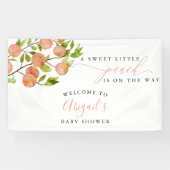 スイートピーチベビーシャワーウェルカムバナー 横断幕 (横)