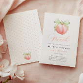 スイートピーチベビーシャワー招待状 招待状