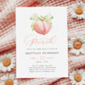 スイートピーチベビーシャワー招待状 招待状