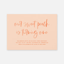 スイートピーチミニマリストガールファースト誕生日