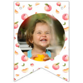 スイートピーチ誕生日12ヶ月フォトマイルストーン バンティングフラッグ (第2の旗)