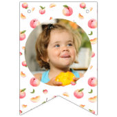 スイートピーチ誕生日12ヶ月フォトマイルストーン バンティングフラッグ (第3の旗)