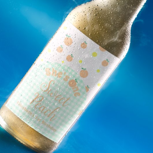 スイートピーチ1歳の誕生日 ビールラベル