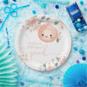 スイートピーチ1歳の誕生日 ペーパープレート (パーティー)