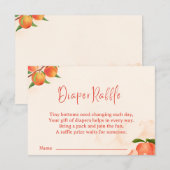 スイートピーチ おむつくじカード – 果物テーマ エンクロージャーカード (正面/裏面)