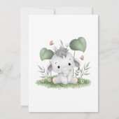 スイートピーナッツオンザウェイニュートラルベビーシャワー 招待状 (裏面)