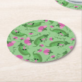 スイートピーバースデーパーティー ラウンドペーパーコースター (アングル)