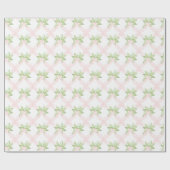 スイートピーピンクガールベビーシャワー ラッピングペーパー (フラット)