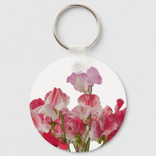 スイートピーフラワーキーチェーン キーホルダー (正面)