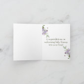 スイートピーフラワーズおめでとう新生児 カード (内部)