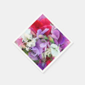 スイートピーフラワーナプキン スタンダードカクテルナプキン (角)