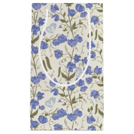 スイートピーフラワーブルー&クリーム スモールペーパーバッグ