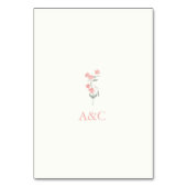 スイートピーフローラクリームとピンク結婚ズ テーブルナンバー (裏面)