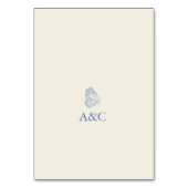 スイートピーフローラクリームとブルー結婚ズ テーブルナンバー (裏面)