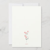 スイートピーフローラピンクアンドクリーム結婚式招待状 招待状 (裏面)