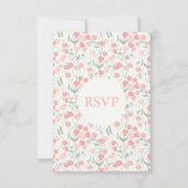 スイートピーフローラピンクアンドクリーム 出欠カード (裏面)