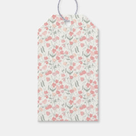 スイートピーフローラピンク&クリームサンキュー結婚ズ ギフトタグ