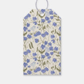 スイートピーフローラブルー&クリームサンキュー結婚ズ ギフトタグ (正面)