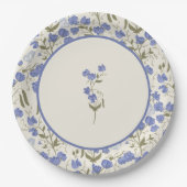 スイートピーフローラ結婚ズクリーム ペーパープレート (正面)