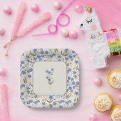 スイートピーフローラ結婚ズクリーム ペーパープレート (パーティー)