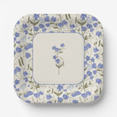 スイートピーフローラ結婚ズクリーム ペーパープレート (正面)