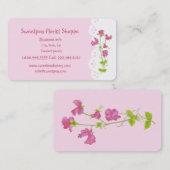 スイートピーフローリスト買い物花カスタマイズ 名刺 (正面/裏面)
