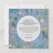 スイートピーブライダルシャワーサンキューカード サンキューカード (裏面)