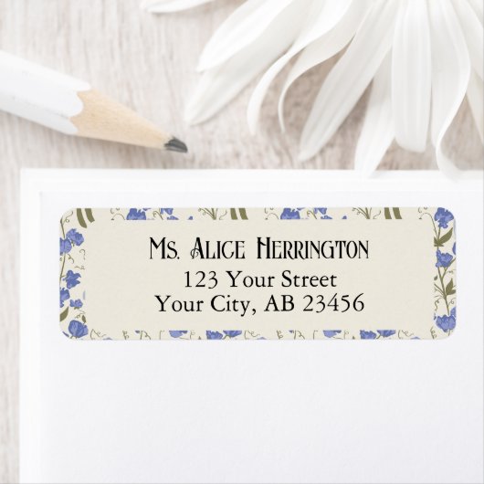 スイートピーブルーとクリーム ラベル (インサイチュ)