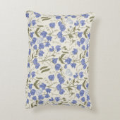 スイートピーブルーアンドクリームコテージコアデザイン アクセントクッション (裏面(縦))