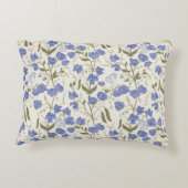 スイートピーブルーアンドクリームコテージコアデザイン アクセントクッション (裏面)
