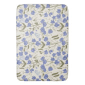 スイートピーブルーアンドクリームコテージコアデザイン バスマット (正面縦)