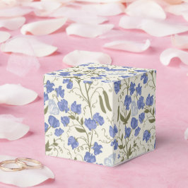 スイートピーブルーアンドクリームコテージコアデザイン フェイバーボックス