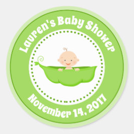 スイートピーベイビーシャワーメッセージカードシール ラウンドシール