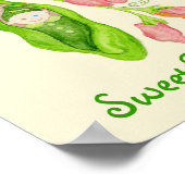 スイートピーベビーガールアートプリントポスター ポスター (角)