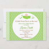 スイートピーベビーシャワー招待状ニュートラルベビー 招待状 (正面)