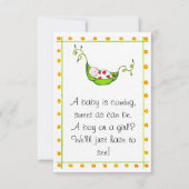 スイートピー男女兼用招待 招待状 (正面)