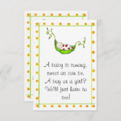 スイートピー男女兼用招待 招待状 (正面/裏面)