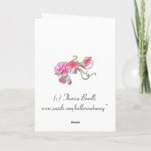 スイートピー空白のカード カード (裏面)