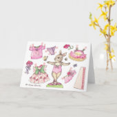 スイートピー空白の紙ドールカード カード (黄色い花)