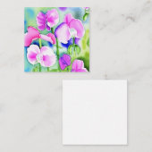 スイートピー花水カラープリントノートカード ノートカード (正面/裏面)