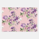 スイートピー おめでとう ラッピングペーパー シート (正面3)