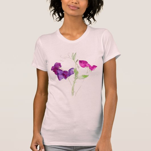 「スイートピー」の女性スパゲッティ上 Tシャツ (正面)