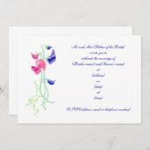 スイートピー ウェディング 招待状 (正面/裏面)