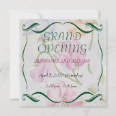 スイートピー ウォーターカラー フラワー グランドオープニング ご招待 招待状 (正面)