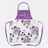スイートピー オールオーバー プリント エプロン (正面)