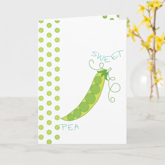 スイートピー カード (黄色い花)