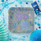 スイートピー フラワーの9"角形ペーパープレート ペーパープレート (パーティー)