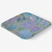 スイートピー フラワーの9"角形ペーパープレート ペーパープレート (傾斜あり)